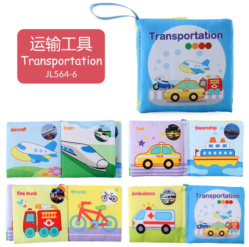 Montessori  0-12Monthes Baby Books toys Educational Newborn Infant Early Learning Cloth Book Develop Cognize Reading Puzzle Toys