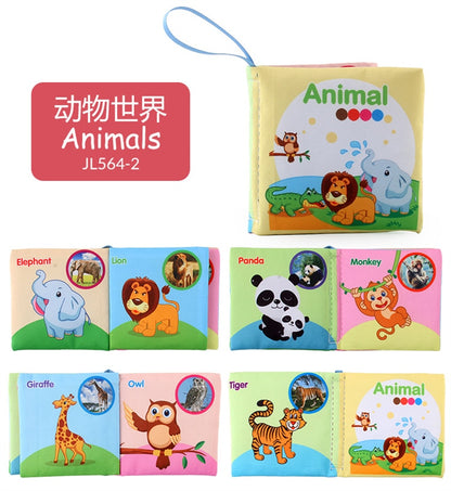 Montessori  0-12Monthes Baby Books toys Educational Newborn Infant Early Learning Cloth Book Develop Cognize Reading Puzzle Toys