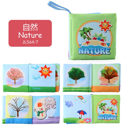 Montessori  0-12Monthes Baby Books toys Educational Newborn Infant Early Learning Cloth Book Develop Cognize Reading Puzzle Toys