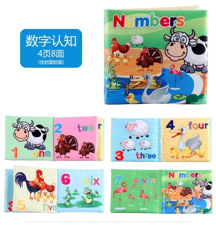 Montessori  0-12Monthes Baby Books toys Educational Newborn Infant Early Learning Cloth Book Develop Cognize Reading Puzzle Toys