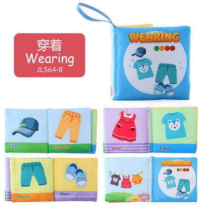 Montessori  0-12Monthes Baby Books toys Educational Newborn Infant Early Learning Cloth Book Develop Cognize Reading Puzzle Toys