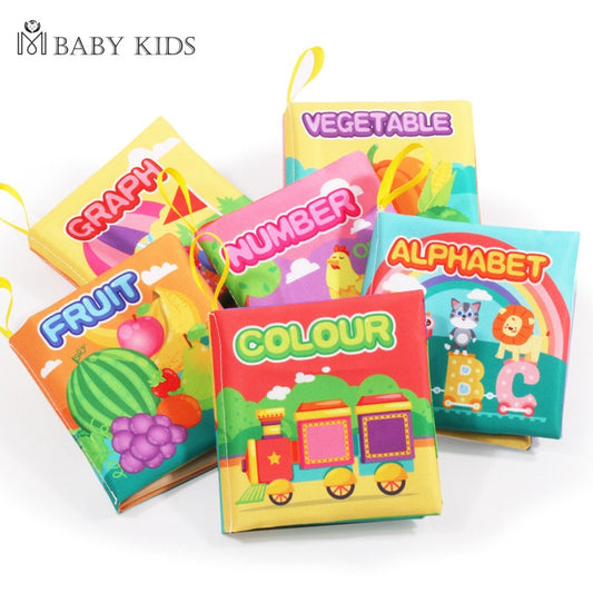 Montessori  0-12Monthes Baby Books toys Educational Newborn Infant Early Learning Cloth Book Develop Cognize Reading Puzzle Toys